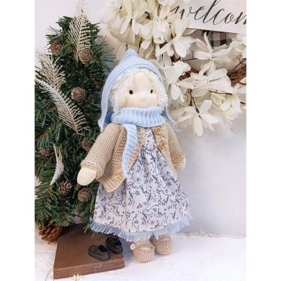 China Handmade Dolls New Product Plush Doll Christmas Gifts For Girls Auspicious Realistic Soft Doll For Toddler 12 Inch Natural Rag Cloth Organic Gifts for sale