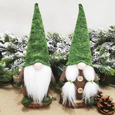 China 2021 Forest Nordic Elf Green Plush Toy Easter Decoration Supplies Style Old Man Doll Faceless Doll for sale