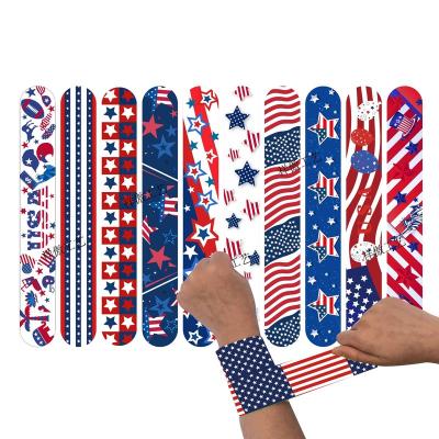 China Hot sales Independence Day bangles bracelets holiday break circle bracelet with stars stripes children presents party decor Independence Day bangles bracelets for sale