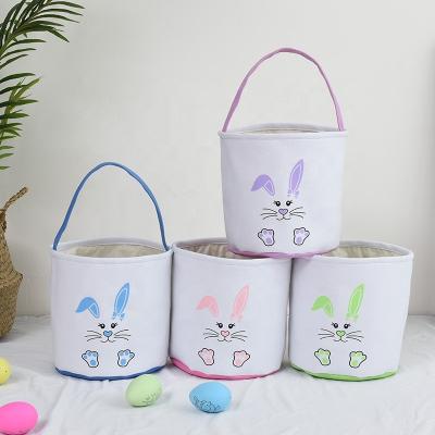 China Factory Supply Funny Colorful Easter Bunny Baskets Gifts In Baskets Fold Bunny Ears Easter Baskets for sale