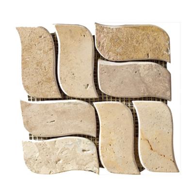 China Best Selling Creative Travertine Design Marble Mosaic ABC-Stone Honed Classic Wall Tile Long Warranty for sale