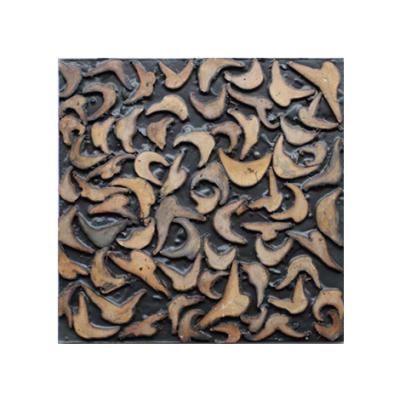 China Newest Sale Modern ABC Stone Solid Wood Mosaic Tile For Art Wall Decoration Eco-friendly Irregular Coconut Mosaic Tile for sale