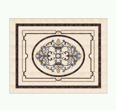 China New Products ABC Waterjet Medallions Stone Mosaic Wall Floor Tile Custom Inlay Decorative Natural Marble Waterjet Wall Mural for sale