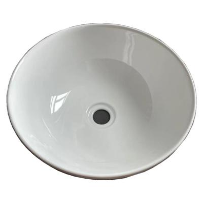 China Customized Modern OEM Ceramic Art Basin Bathroom ABC-White Top Sanitary Stone Sink Ceramic Wash Basin for sale