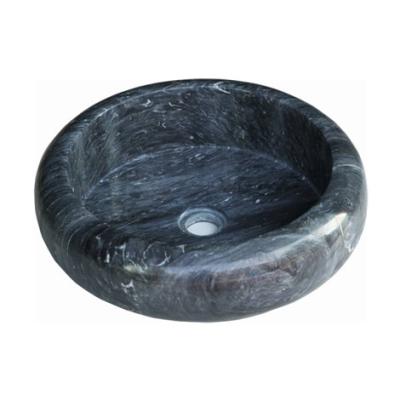 China Original ABC Classic Stone Jet Flower Design Stone Hand Sink Go Down Oval Dark Blue River Stone Vessel Sink for sale