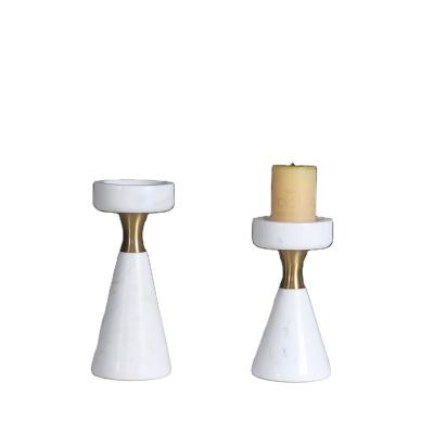 China Marble made in china classic design marble candlestick for home decorfor wedding house decoration for sale