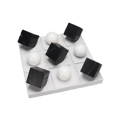 China Europe Made In China Modern Creativity Checkerboard Ornaments Round Ball Checkerboard Marble Ornaments for sale