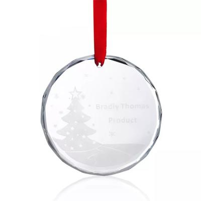 China Holiday decoration & Hot Gift SYY Christmas Ornament Crystal Blank Crystal Glass Christmas Tree Decoration Hanging Pendant Gift for sale