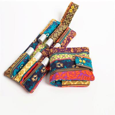 China ENGLAND STYLE 6 bottle canvas essential oil roller bottle case/essential oil roller bottle bag/essential oil roller bottle case for sale