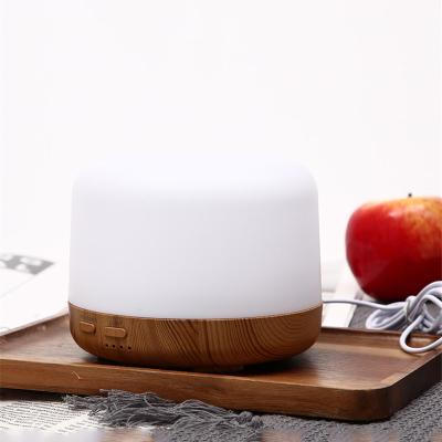 China Wholesale Wood Grain Auto Aroma Nebulizer Aromatherapy Mini Led Humidifier Essential Oil Aroma Diffuser From Manufacturer MLK-816 for sale