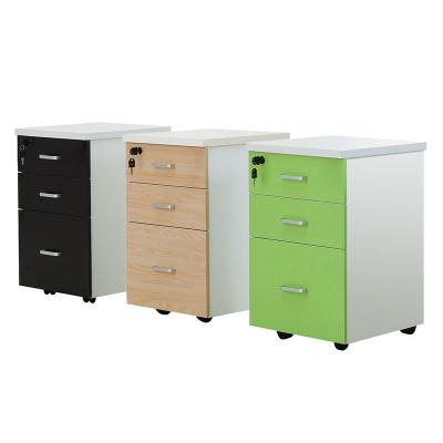 China Expandable Steel Cabinet 3 Drawer Mobile Pedestal Metal Cabinet With Wheels for sale