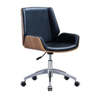 China Nordic Foldable Contemporary Luxury Black Cafe Guest Venue Meeting Furniture Leisure Office Chair Swivel for sale