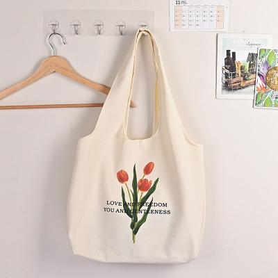 China 100% eco-friendly Chinese style canvas shopping bag shoulder canvas hand-held creative bags can be customized model customized LOGO for sale