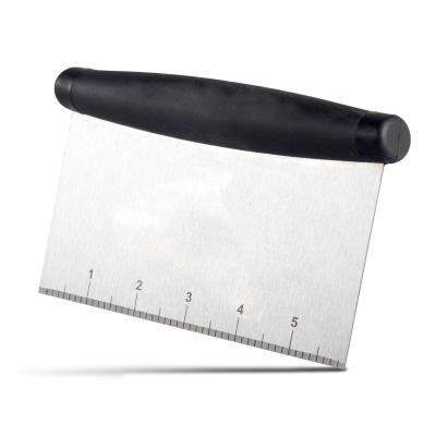 China Universal Viable Pastry Scraper & Cutter Stainless Steel Bench Scraper - Pizza Dough Cutter & Cleaver - (1-Pack) for sale