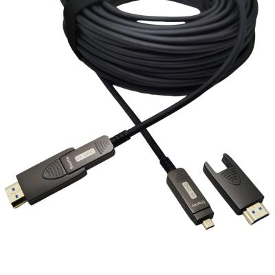 China Camera New HDMI AOC to Fiber expander Removable HDMI 4k 2.0 active fiber HDMI cable gold-plated multimedia for sale