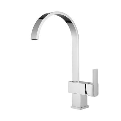 China Modern Designer 360 Hot And Cold Brass Kitchen Gooseneck Waterfall Faucet zu verkaufen