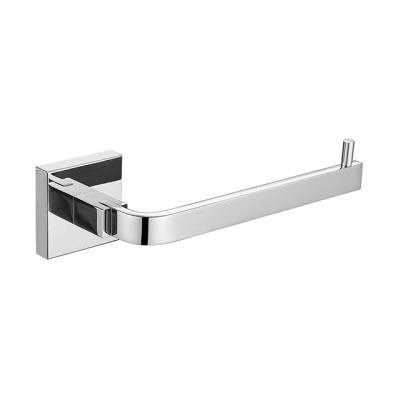 Cina Modern Square Bar Hotel Bathroom Brass Chrome Plated Wall Mounted Roll Tissue Paper Towel Holder For Toilet in vendita