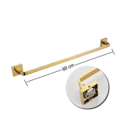 China 2021 Gold Plated Single Backrest Bath Bathroom Bar Towel Rack Holder for sale