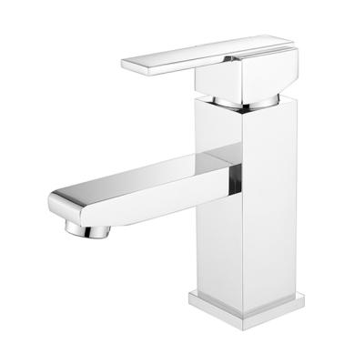 China Modern Brass Chrome Single Handle Bathroom Sink Basin Faucet for sale