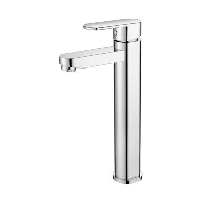 China Modern Brass Deck Mount Square Vessel Tall Bathroom Faucet Faucet for sale