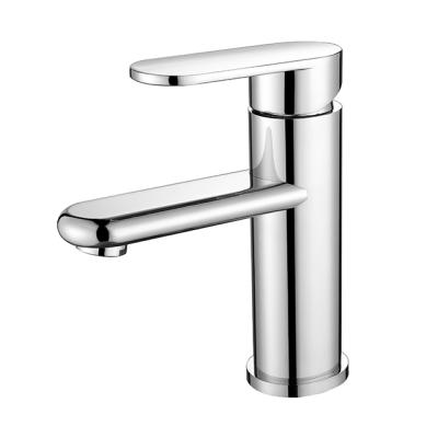 China New Design Contemporary Brass Faucets Chrome Plating Hot And Cold Mixer Taps Bathroom for sale