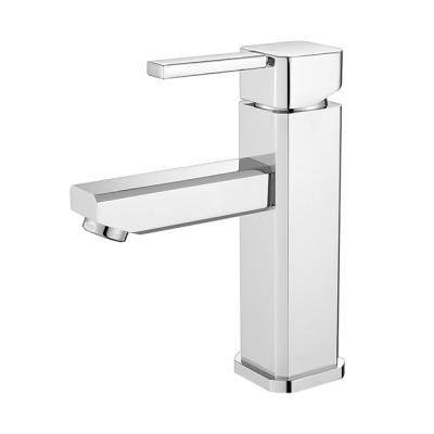 China Modern Simple Design Basin Faucet Bathroom Faucet Wholesale Modern Brass Zinc Alloy Handle Basin Faucet for sale