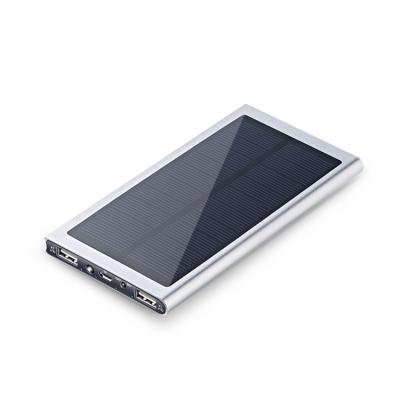 China High Capacity MIQ Shape 10000mAh Solar Power Bank With LCD Display Ultra Thin External Solar Panel Powerbank For All Mobile Phone For Outdoor for sale