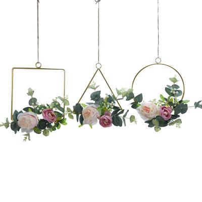 China Professional Natural Touch Rose Flower Simulation Flower Garland Ornament for Hotel Wedding Home for sale