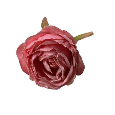 China Wedding new type rose decoration heads dried burnt flowers silk floral arrangements for bouquet for sale