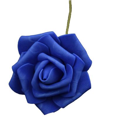 China Natural Touch Manufacturers Supply 7cm Stem Flower Rose Artificial Wedding Flowers Foam Artificial Flower for sale