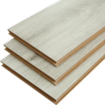 China Waterproof Pine Anti-scratch Wood Grain Textured Laminated Flooring 8mm 12mm for sale