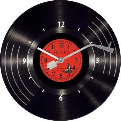 China Factory style antique vinyl record design wall clock directly for living room bar decoration for sale