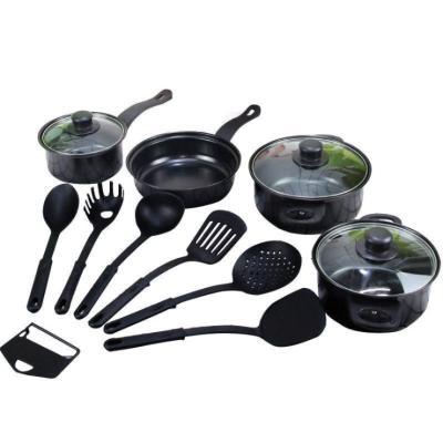 China Sustainable Popular Cookware 13 Pcs Frying Pan Set Cookware Sets Non Stick Iron Cookware Sets Non Stick Pan for sale