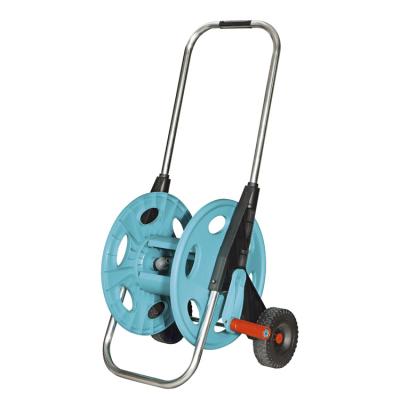 China Adjustable Foldable Hose Handle 2 Wheels Garden Water Hose Reel Trolley Cart 25 35 50 65 M Hose for sale