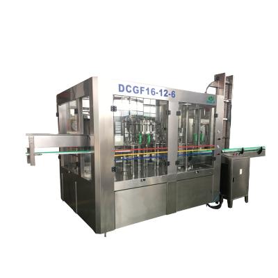 China Plastic screw cap automatic 3 in 1 carbonated water soft drink bottling machine line/factory price for sale