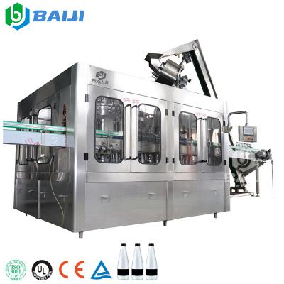 China Full Automatic Beverage Glass Bottle 500ml Pure Mineral Water Bottling Machine Equipment Factory Production Line for sale