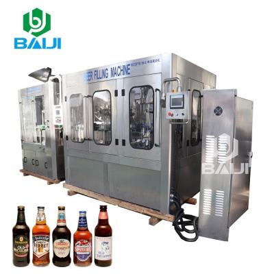 China Fully Automatic Food/Beer Glass Bottle Beer Bottling Machine Beverage Bottling Plant Filling Capping Production Line for sale