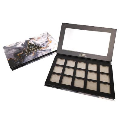 China Professional 12 Pcs Recyclable Empty Makeup Eyeshadow Palette Plastic Magnetic Makeup Palette for sale