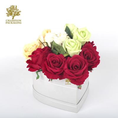 China Large Recyclable Wholesale High Quality Empty Cardboard Heart Shaped Flower Gift Box for sale