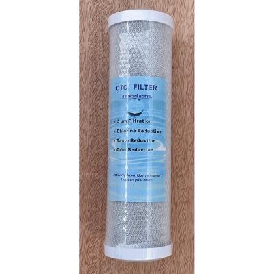 China Hotel Hotels Block Water CTO 10 Inch Carbon Filter Cartridge for sale