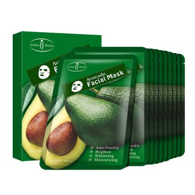 China Anti mosturizing moisturizer natural avocado freckle whitening cosmetics skin care facial sheet for sale