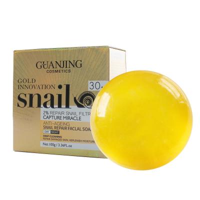 China Gold Snail Repair Moisturizing Anti-Aging Base Cleansing Deep Cleansing Toilet Soap for Body for sale