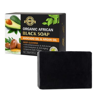 China New Product Shea Butter Argan Oil Africa Organic Black Skin Care Base Deep Cleasing Whitening Toilet Soap for sale