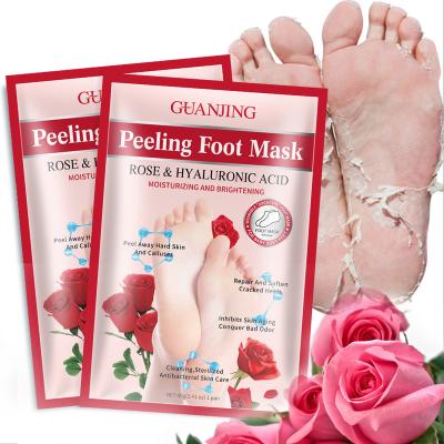 China Pure Natural Organic Rose Removal Of Dead Skin Removing Dead Skin Nourishing Whitening Foot Facial Sheet for sale