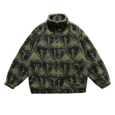 China Customized Wholesale Mens Sustainable Label Color Block Sherpa Fleece Jackets Polyester for sale