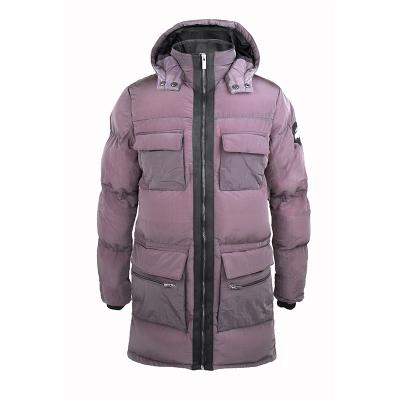 China Anti-wrinkle 2021 4 Pockets Parka Mens Jackets Winter Anorak Warm Solid Mens Coats Long for sale