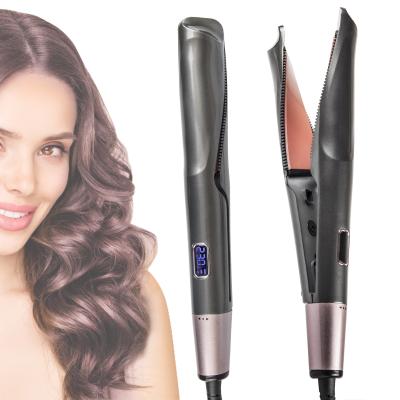 China 2 in 1 Hot Seller Hair Straightener and Curler in 1 Professional Hair Straightener Hair Rollers Rollers for sale