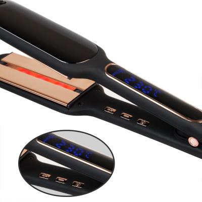 China Highest standard wide version infrared hair straightener splint for household fast flat iron hair straightener for sale