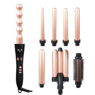 China Professional Hair Curler Hot Sale Hair Curling Iron LED Display Interchangeable Hair Curler Set 8 in 1 Interchangeable Hair Curler for sale