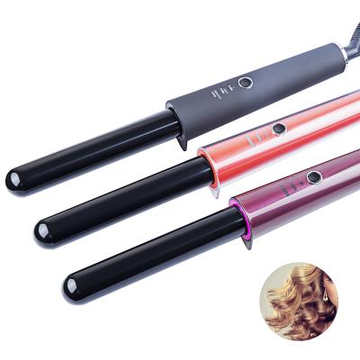 China Rotary Changer Adjust Temperature Irons Professional Titanium Ceramic Curly Magic 1.5 Inch Wand Hair Curler Rotating Curling Iron Wave Curlers for sale